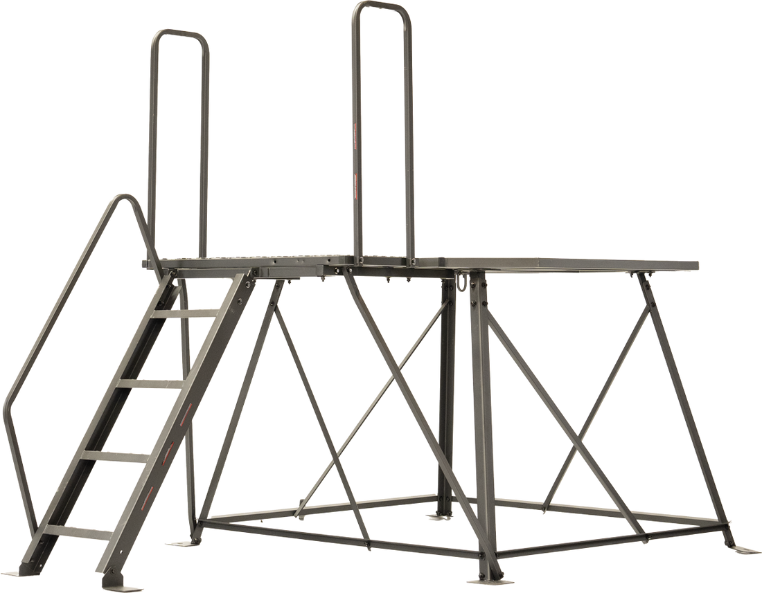 Titan 4ft hunting blind tower with ladder, standalone view