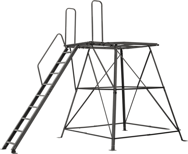 Titan 8ft hunting blind tower with ladder, standalone view