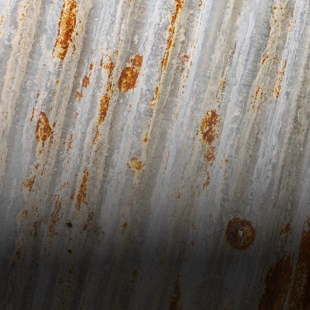 Rust patterns on a metal surface