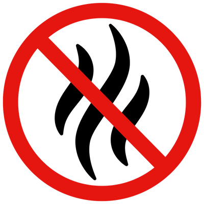 Scent Control Icon. Shows three scent symbols with a Red Circle and line over it.